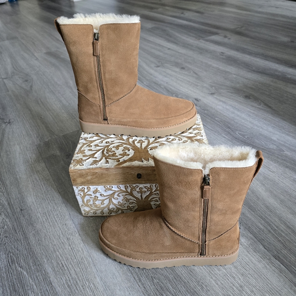UGG Classic Zip Short Suede Boot